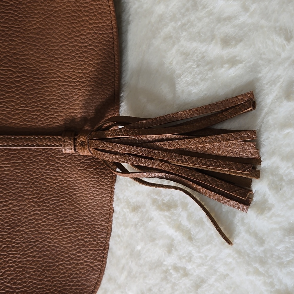 Express Brown Fringe Cross Body Purse - Picture 2 of 8